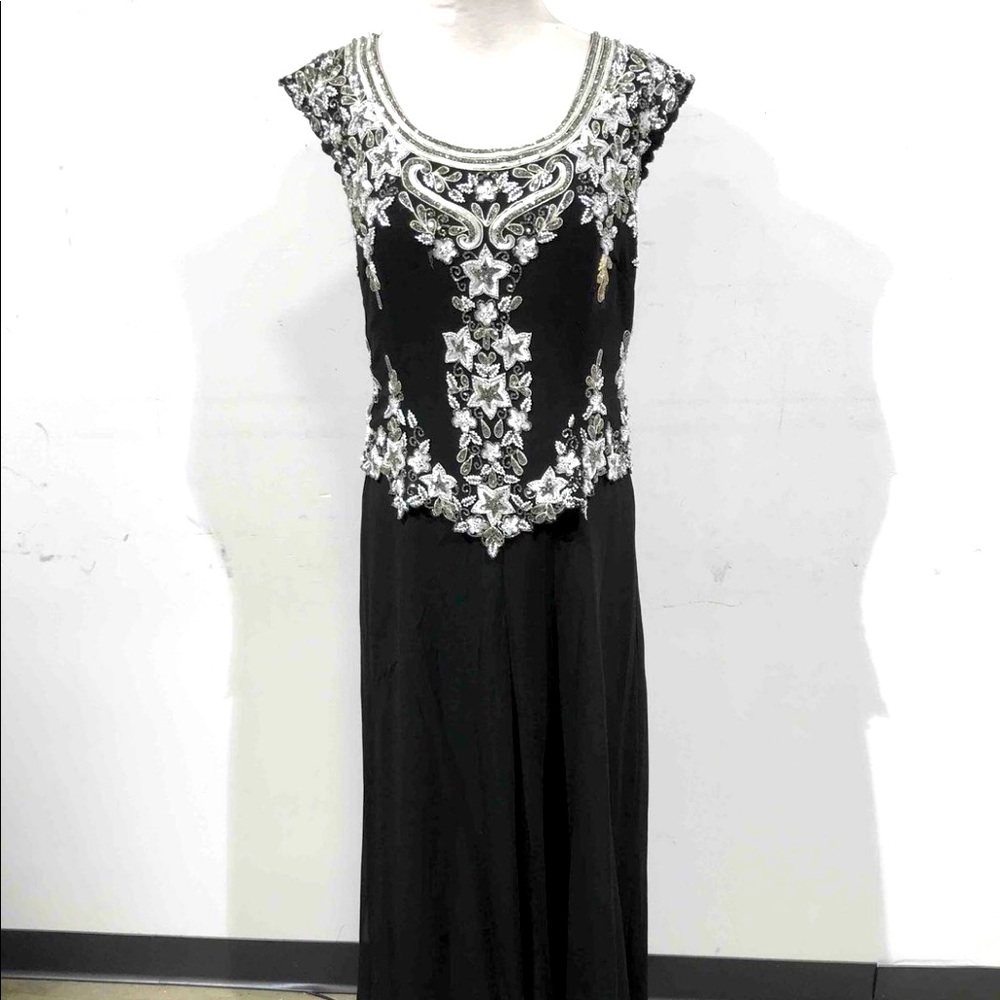 ❌SOLD❌ J Kara Bead Embellished Long Gown